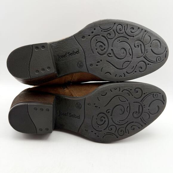 Josef Seibel Womens Daphne 44 Booties EU 38 US 7-7.5M Brown Velour Leather NWOB - Picture 12 of 13